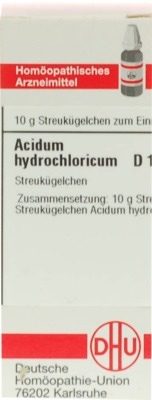 ACIDUM HYDROCHLORICUM D 12 Globuli 10 g Globuli