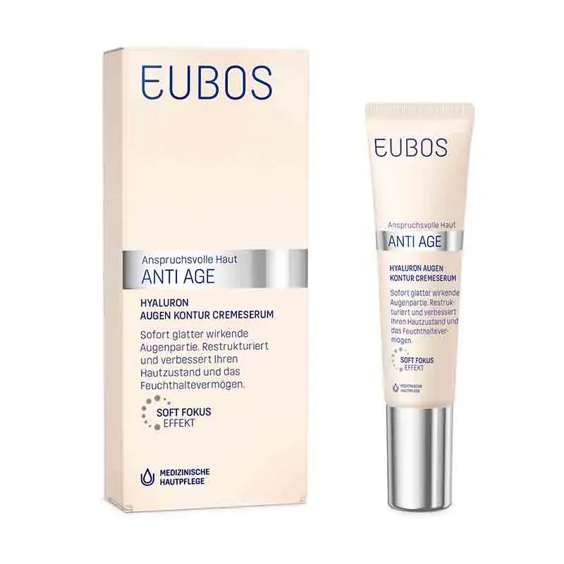 EUBOS SENSITIVE Hyaluron Augen Kontur CremeSerum 15 ml Creme