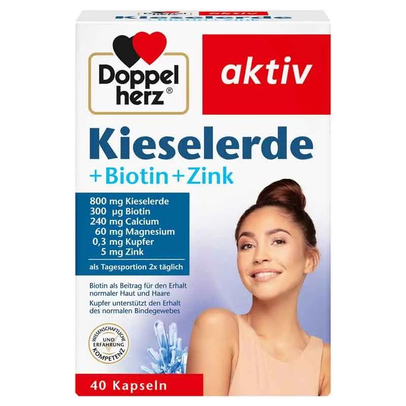 Doppelherz aktiv Kieselerde + Biotin + Zink 40 St Kapseln