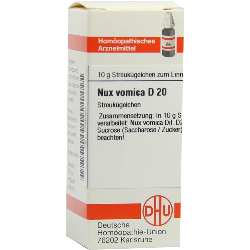 NUX VOMICA D 20 Globuli 10 g Globuli