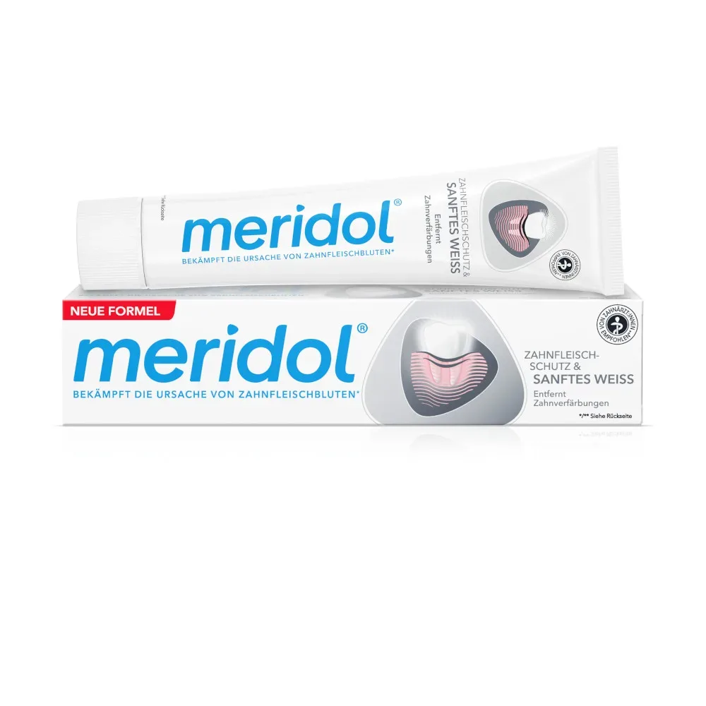merdiol ZAHNFLEISCHSCHUTZ & SANFTES WEISS Zahnpasta 75 ml Zahnpasta