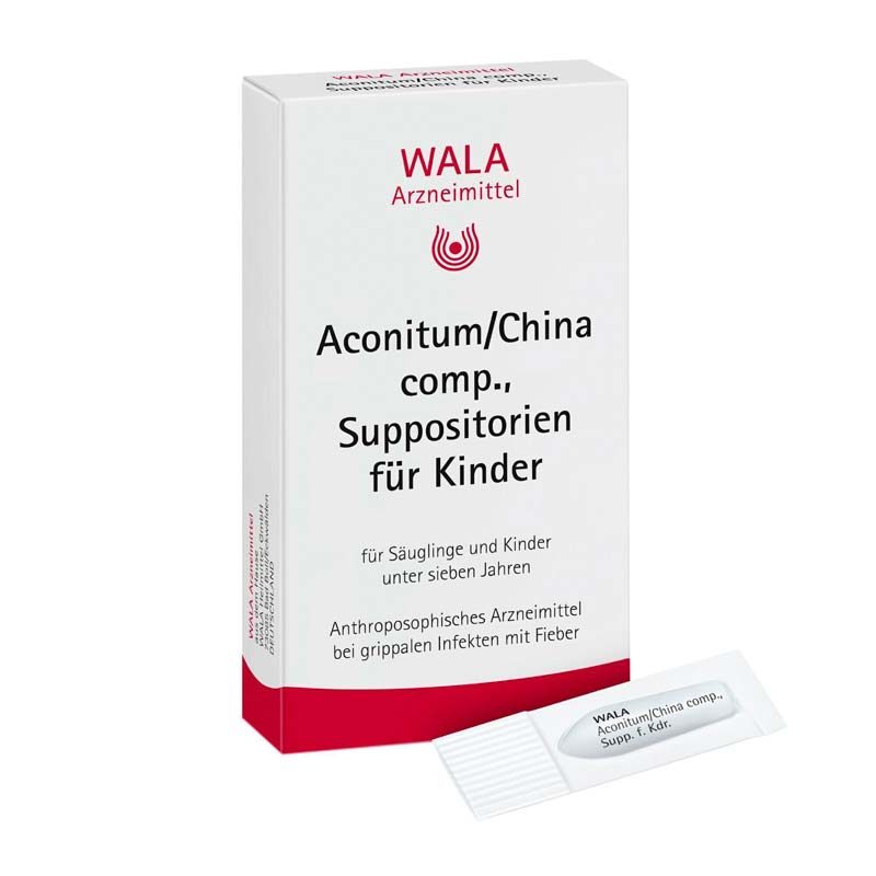 WALA Aconitum/China comp., Suppositorien für Kinder 10X1 g Kinder-Suppositorien