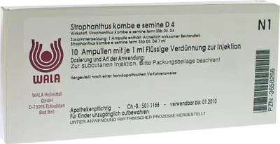 STROPHANTHUS KOMBE e semine D 4 Ampullen 10X1 ml Ampullen