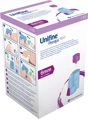 UNIFINE Pentips plus Kanüle 31 G 6 mm 100 St Kanüle