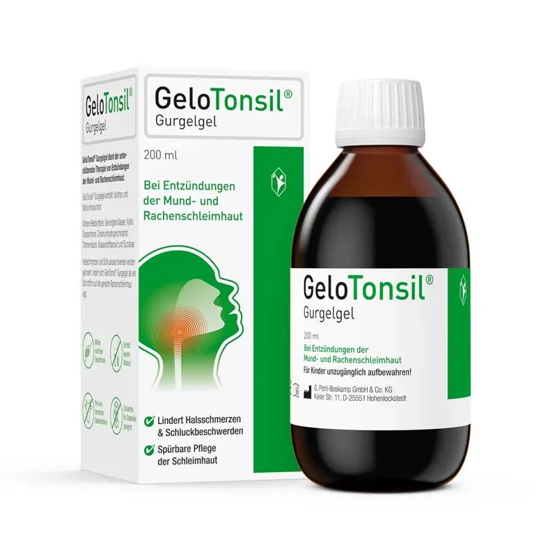 GeloTonsil Gurgelgel lindert Halsschmerzen & Schluckbeschwerden 200 ml 200 ml Gurgellösung