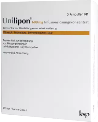 UNILIPON 600 Infusionslösungskonzentrat 1X5 St Infusionslösungskonzentrat