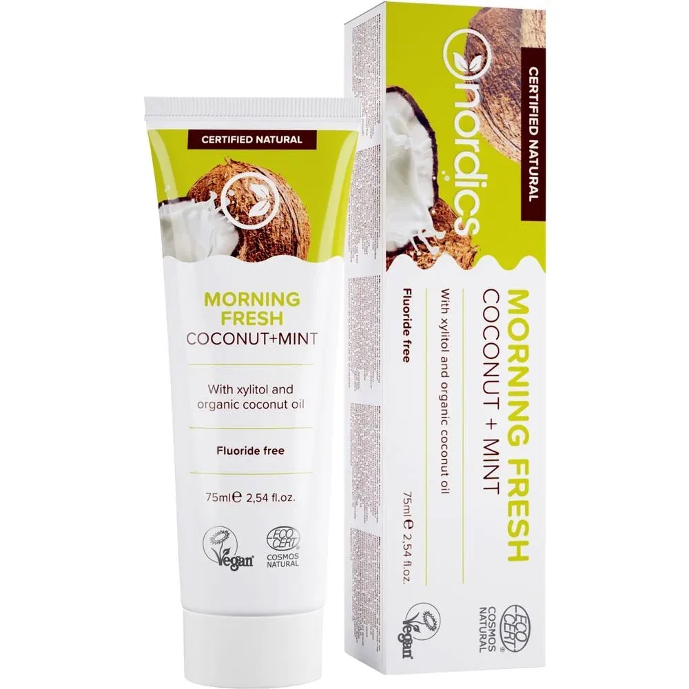 nordics MORNING FRESH COCONUT + MINT ohne Fluorid 75 ml Zahncreme