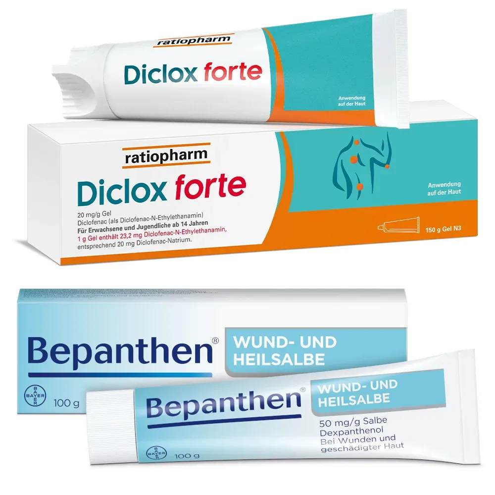 Bepanthen Wund und Heilsalbe & Diclox forte Set 1 Sparset