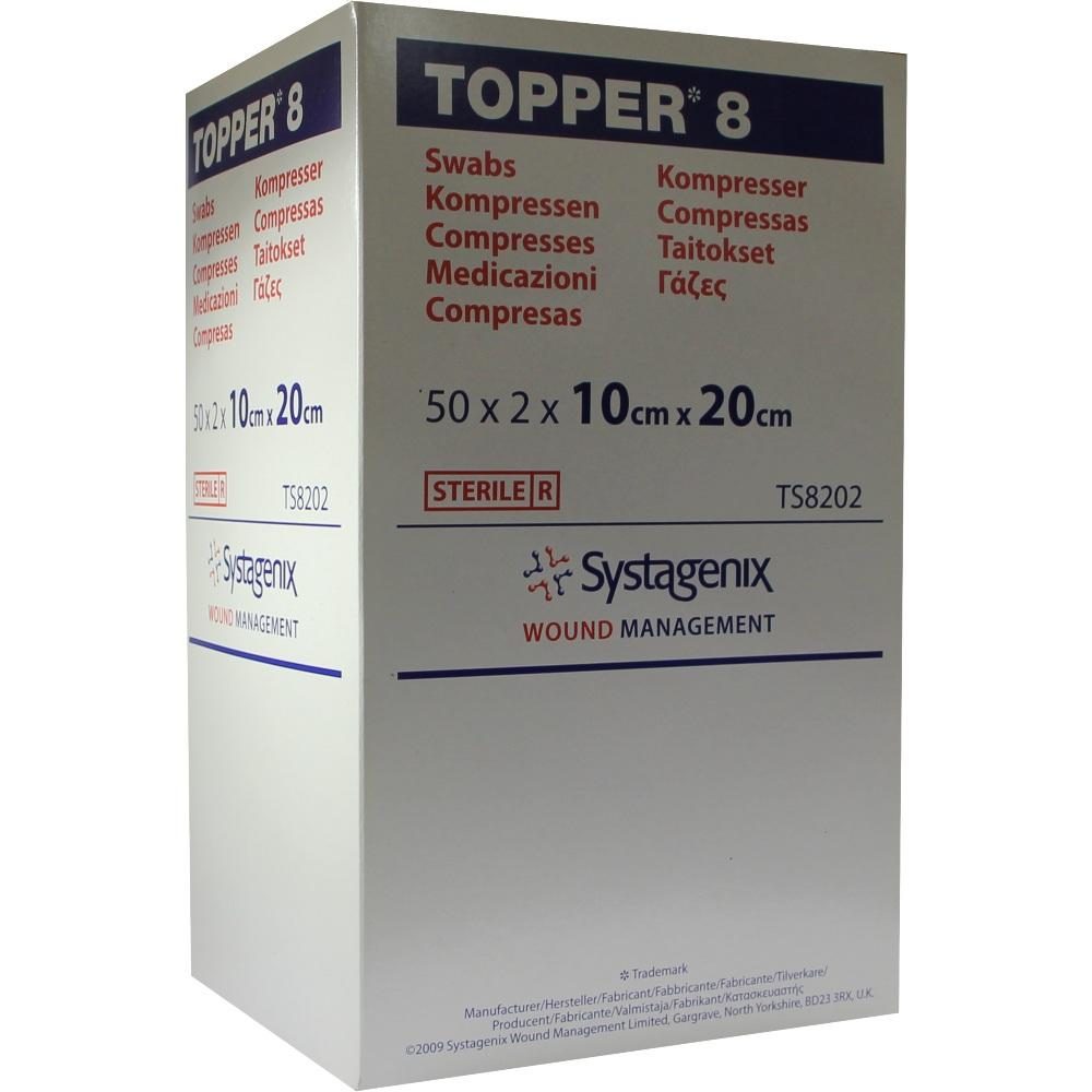 TOPPER 8 Kompr.10x20 cm steril 50X2 St Kompressen
