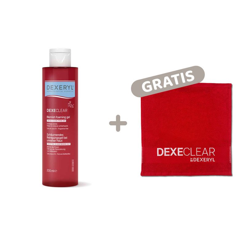 DEXERYL DEXECLEAR schäumendes Reinigungsgel bei unreiner Haut 200 ml Gel