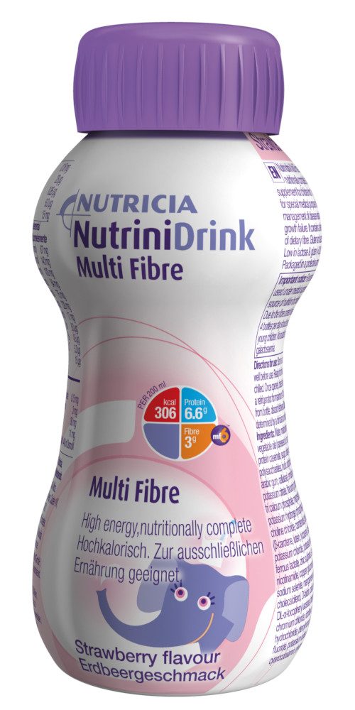 NutriniDrink Multi Fibre Erdbeere 200 ml Flüssigkeit