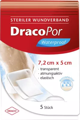 DracoPor steril waterproof 5 × 7,2 cm 5 St Verband