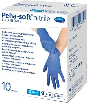 Peha-soft nitrile Puderfreie Einmal-Untersuchungshandschuhe aus Nitril 10 St Handschuhe
