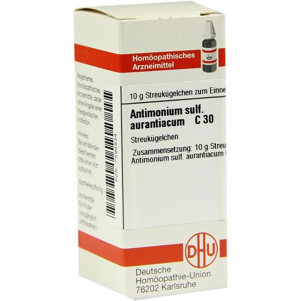 ANTIMONIUM SULFURATUM aurantiacum C 30 Globuli 10 g Globuli