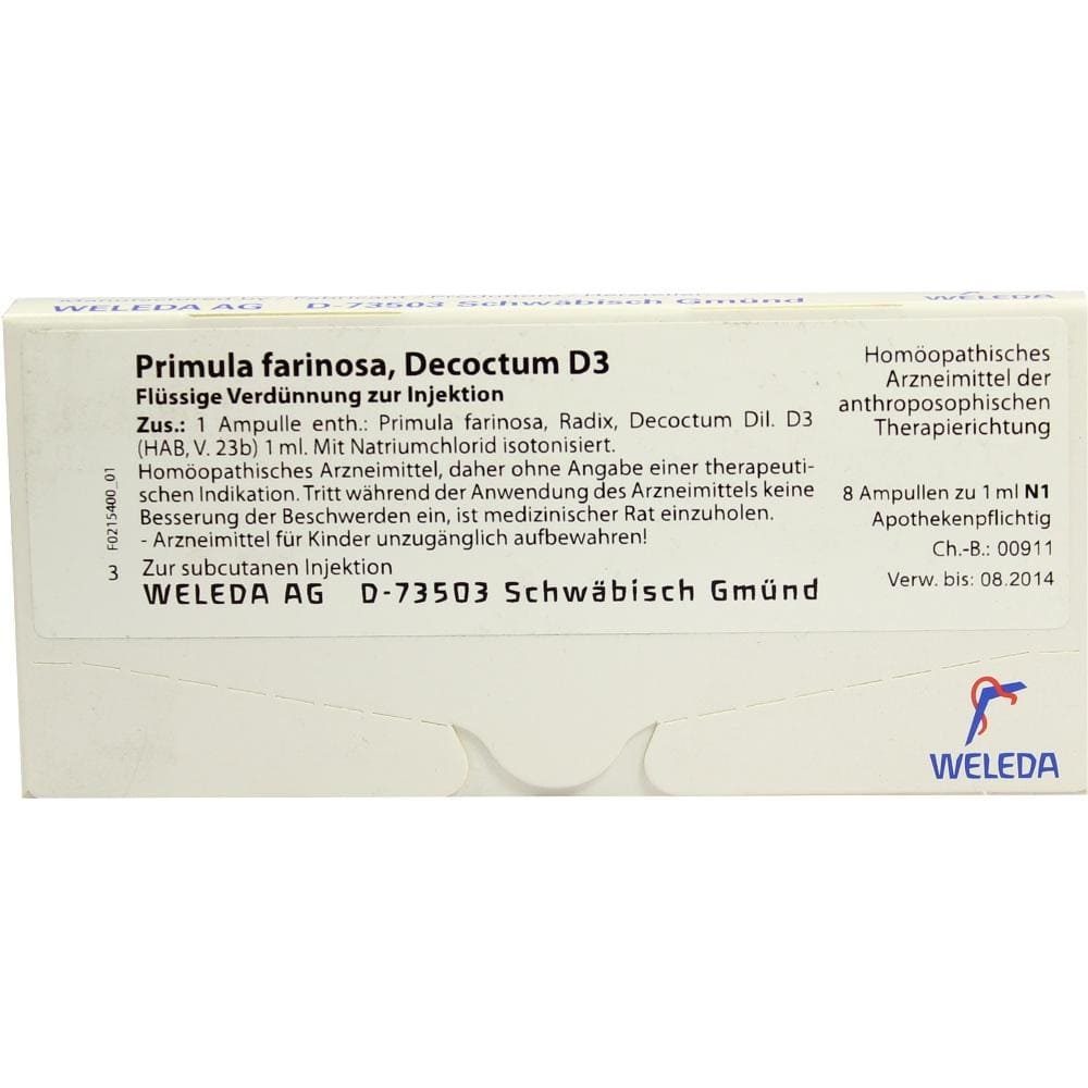 WELEDA PRIMULA FARINOSA decoctum D 3 Ampullen 8X1 ml Ampullen