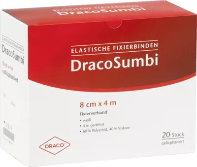 DRACOSUMBI Fixierbinde 8 cmx4 m weiß 1 St Binden