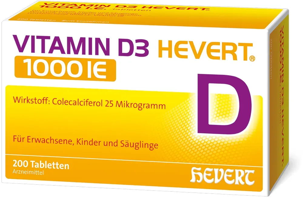 VITAMIN D3 HEVERT 1000 IE 200 St Tabletten