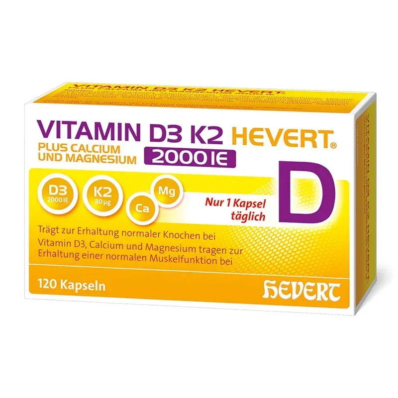 VITAMIN D3 K2 HEVERT 2000 I.E. 120 St Kapseln