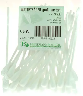 WATTETRÄGER unsteril großer Wattekopf 50 St