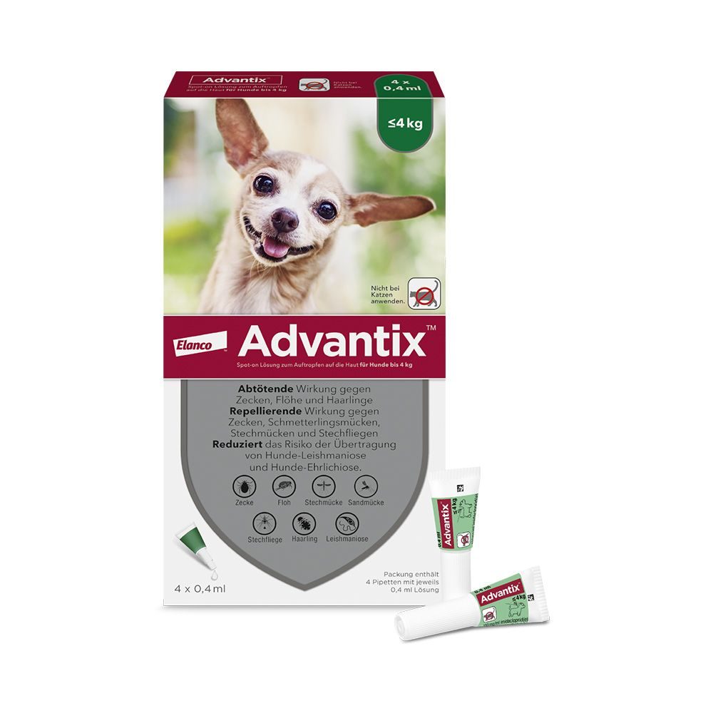 ADVANTIX SPOT-ON HUND BIS 4KG 4 St Lösung