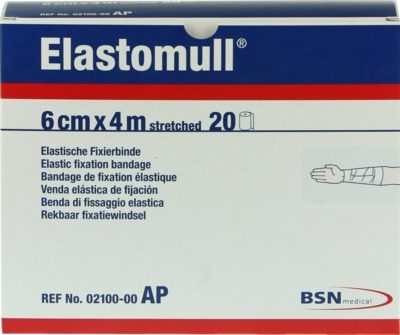 Elastomull 6cmx4m streched Elastische Fixierbinde 20 St Binden