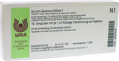 Iscucin Quercus Stärke F Ampullen 10X1 ml Ampullen