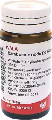 Bambusa e nodo D3 Globuli 20 g Globuli