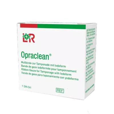OPRACLEAN Mullbinde z.Tampon.m.Jodoform 2 cmx5 m 1 St Tamponaden