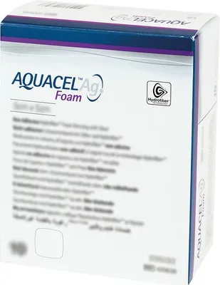 AQUACEL Ag Foam nicht adhäsiv 5x5 cm Verband 10 St Verband