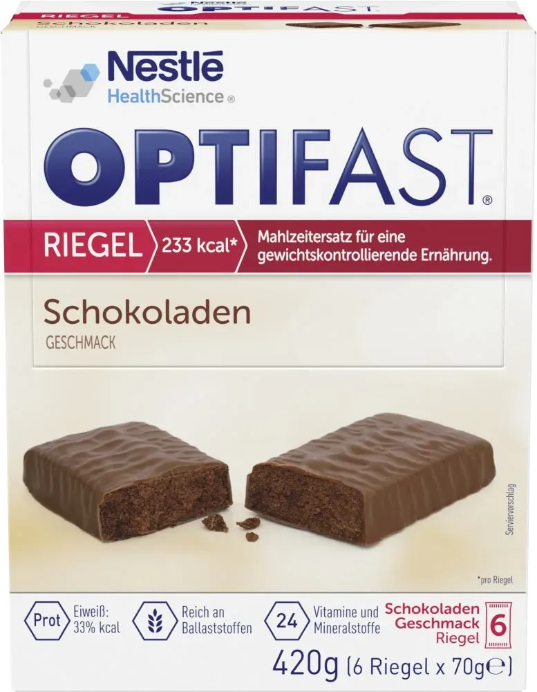 OPTIFAST RIEGEL Schokoladen GESCHMACK 6X70 g