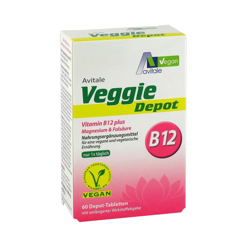 Avitale Veggie Depot B12 plus Magnesium & Folsäure 60 St Tabletten