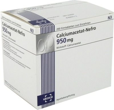 CALCIUMACETAT NEFRO 950 mg Filmtabletten 200 St Filmtabletten