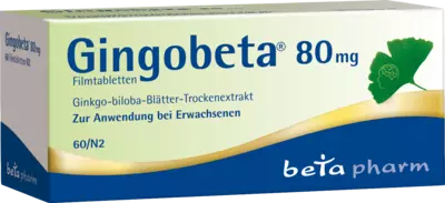 Gingobeta 80mg 60 St Filmtabletten