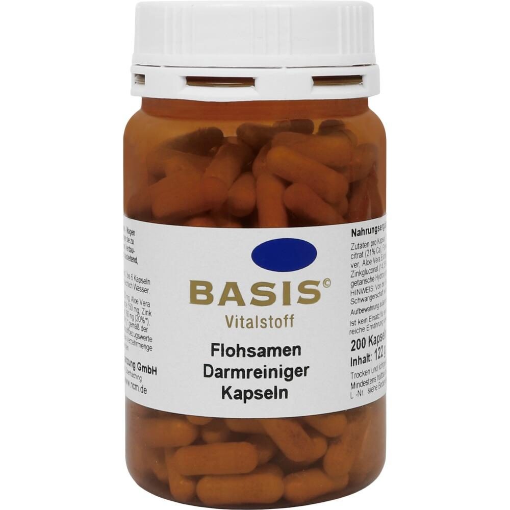Basis Vitallstoff Flohsamen 200 St Kapseln