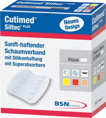 CUTIMED Siltec Plus Schaumverb.20x20 cm haftend 6 St Kompressen