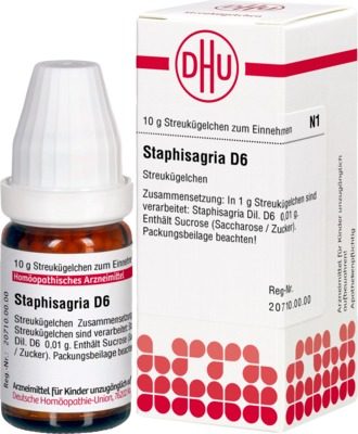 STAPHISAGRIA D 6 Globuli 10 g Globuli