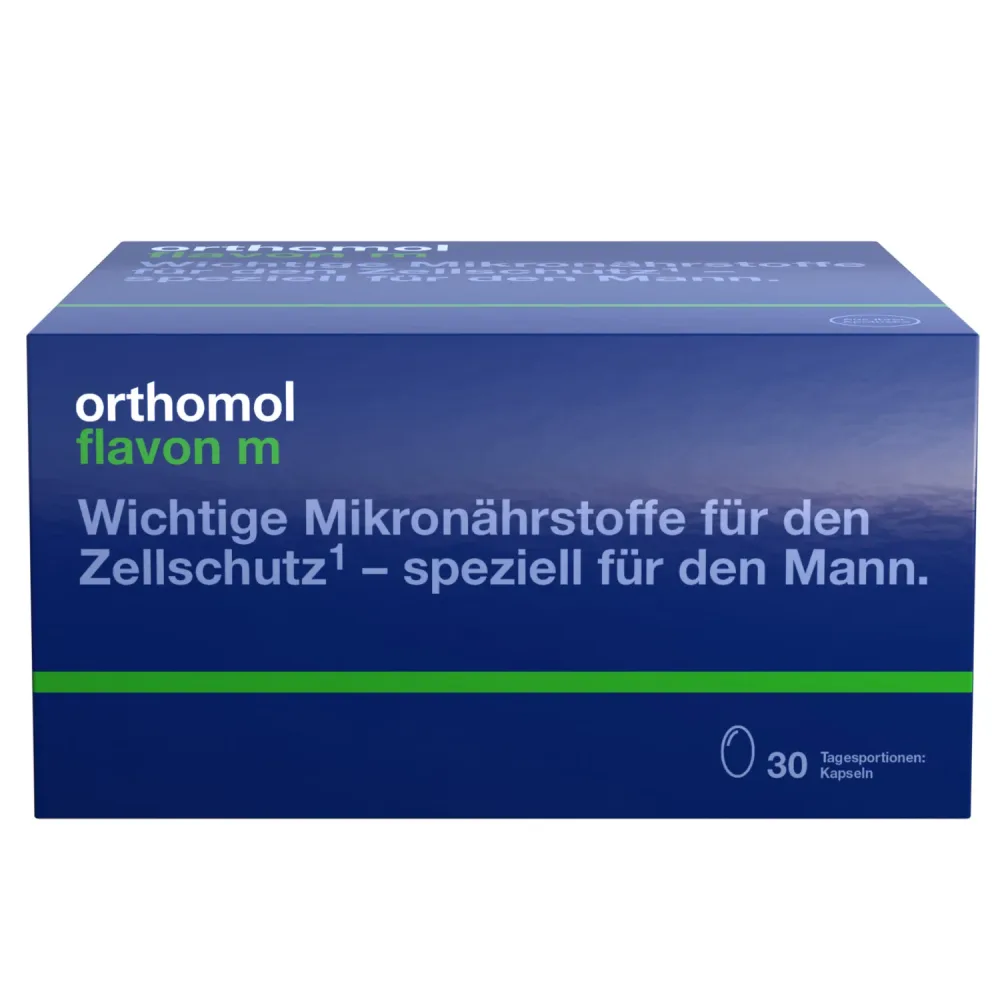 orthomol flavon m - Mikronährstoffe mit Vitaminen, Selen, Zink, Omega-3-Fettsäure und Folsäure - Kapseln