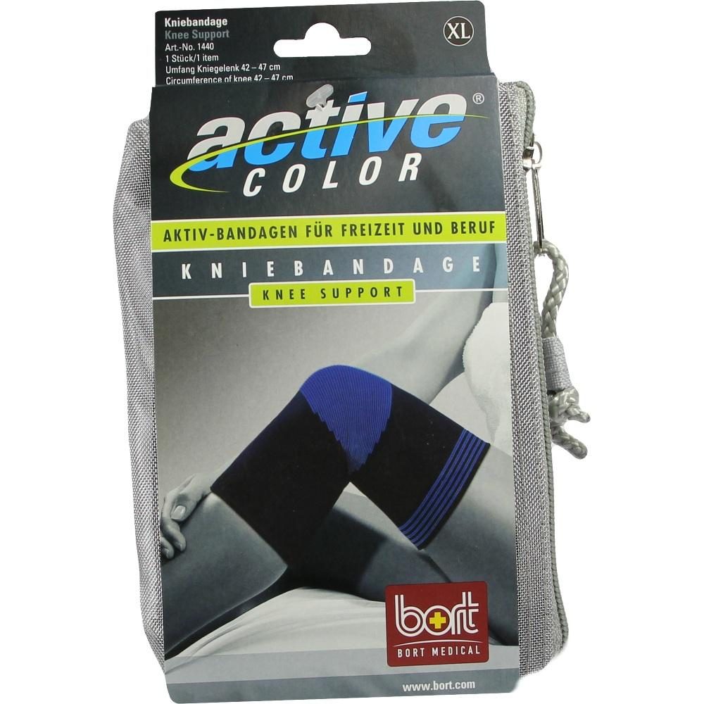 BORT ActiveColor Kniebandage x-large schwarz 1 St