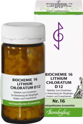 BIOCHEMIE 16 Lithium chloratum D 12 Tabletten 200 St Tabletten