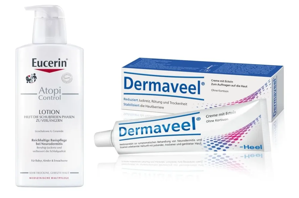 Dermaveel Creme & EUCERIN AtopiControl Lotion Set  1 Sparset