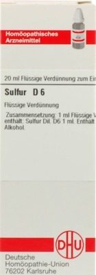 SULFUR D 6 Dilution 20 ml Dilution