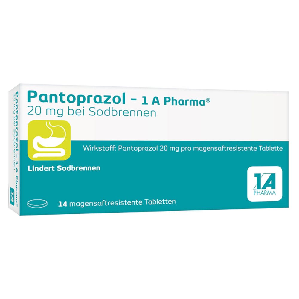 Pantoprazol-1 A Pharma 20mg bei Sodbrennen 14 St Tabletten magensaftresistent