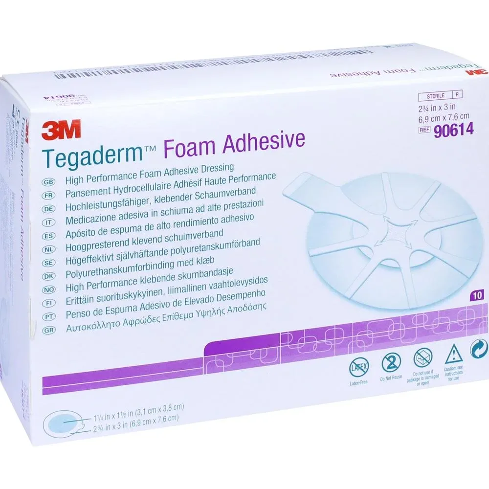 TEGADERM Foam Adhesive 6,9x7,6 cm oval 90614 10 St