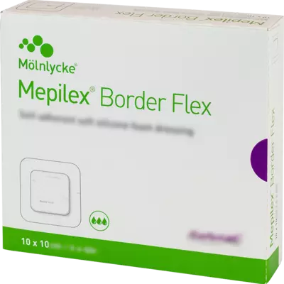 MEPILEX Border Flex Schaumverb.haftend 10x10 cm 10 St Verband