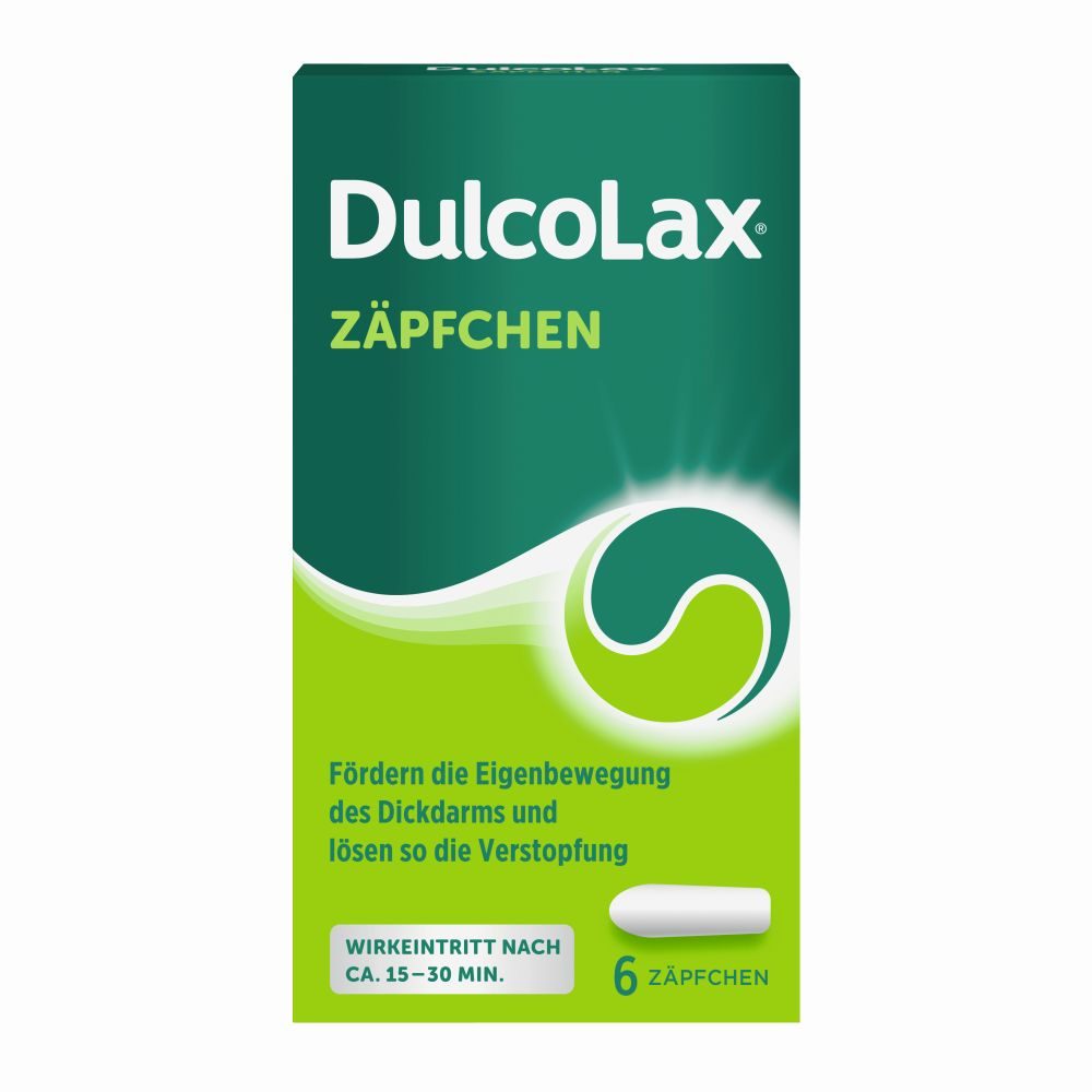 DulcoLax ZÄPFCHEN - Abführmittel bei Verstopfung  6 St Suppositorien