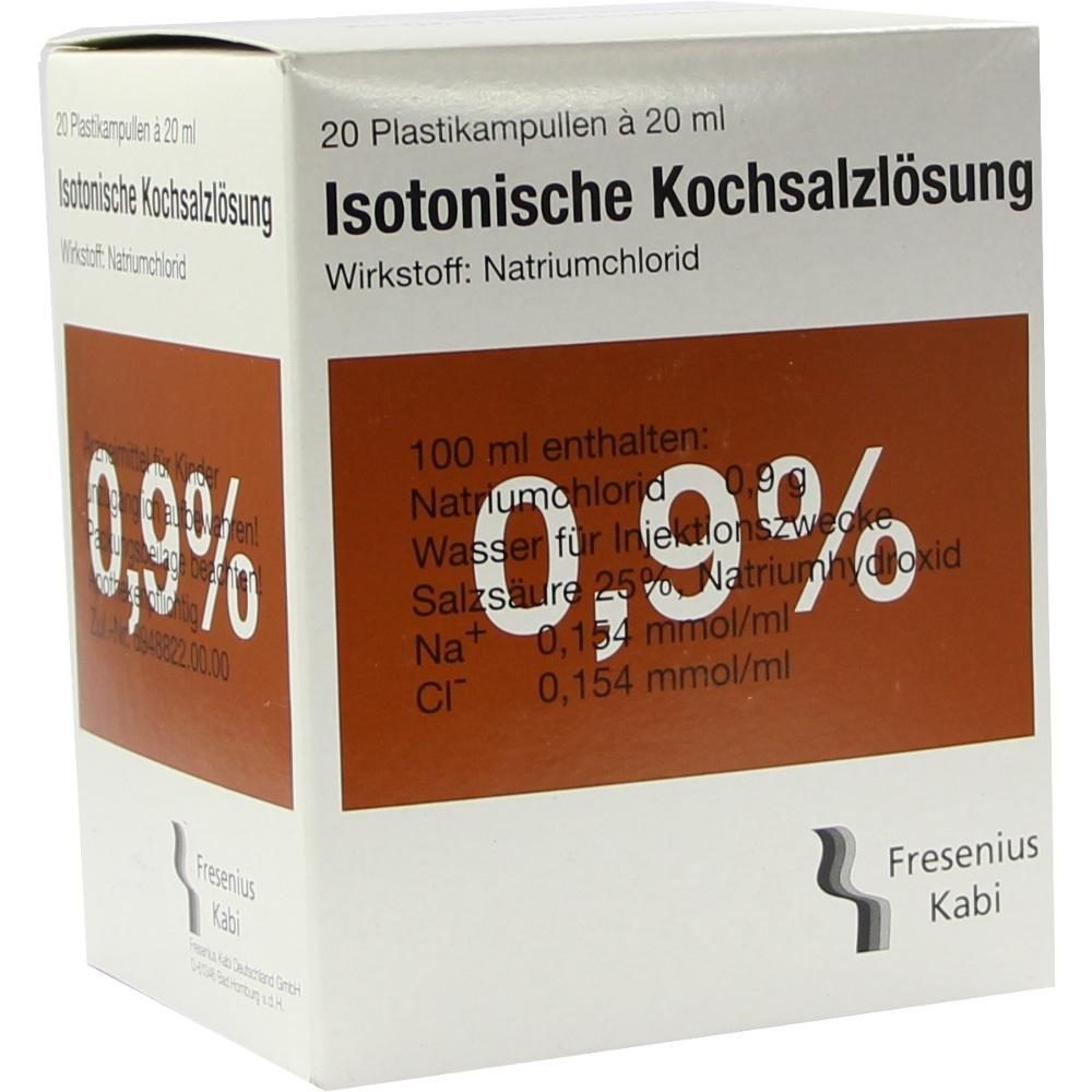 KOCHSALZLÖSUNG 0,9% Plastikamp.Fresenius 20X20 ml Injektionslösung