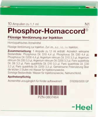 PHOSPHOR HOMACCORD Ampullen 10 St Ampullen