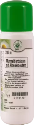 MURMELTIER BALSAM mit Alpenkräutern 200 ml Balsam