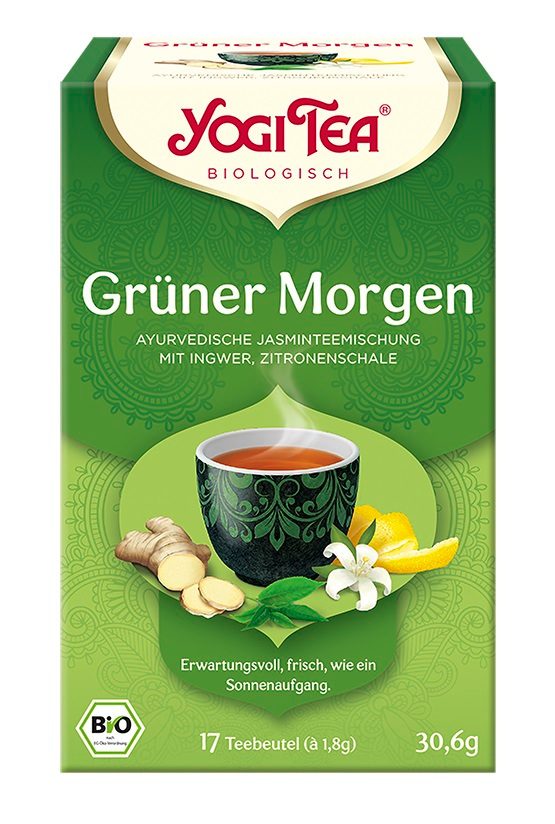 YOGI TEA Grüner Morgen Bio Filterbeutel 17X1.8 g Filterbeutel