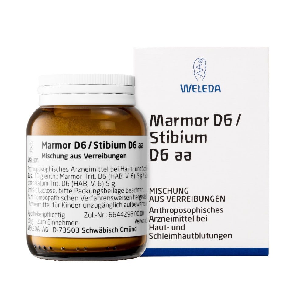 WELEDA MARMOR D 6 / STIBIUM D 6 aa Trituration 50 g Trituration